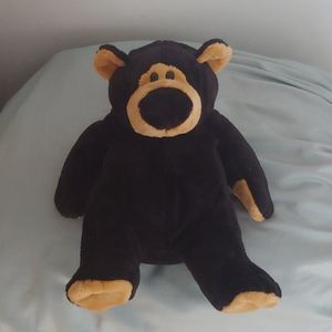 Black Plush Teddy bear with button eyes